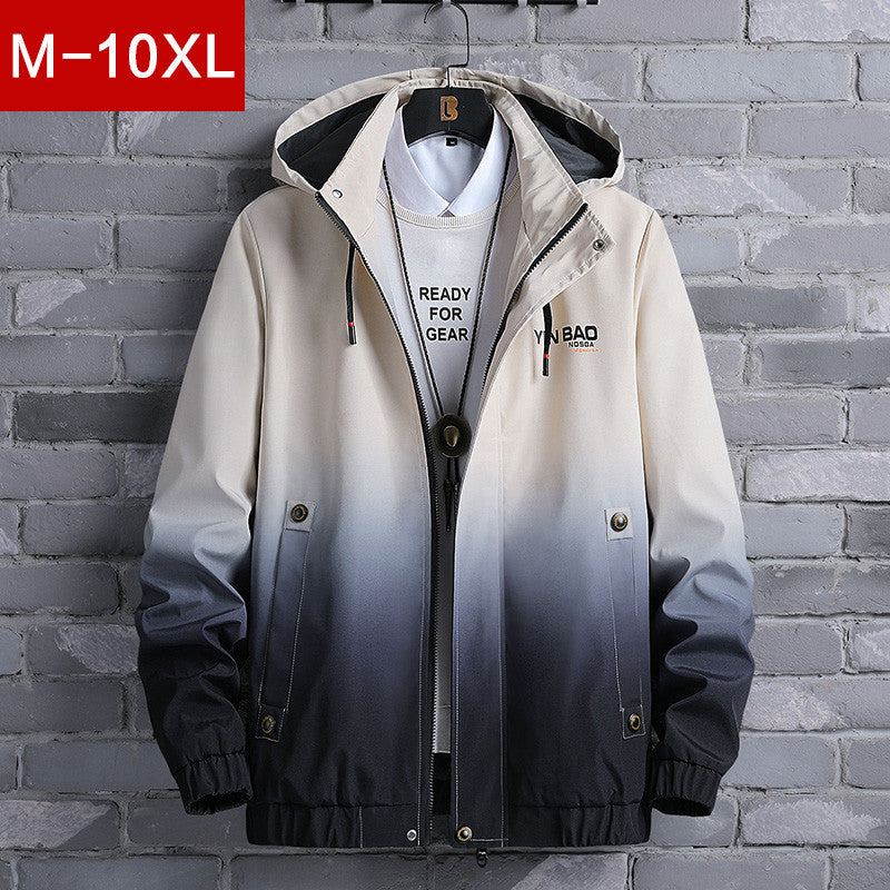 All-match Handsome Gown Plus Fat Plus Size Fat Gradient Jacket - bigtallfellastore