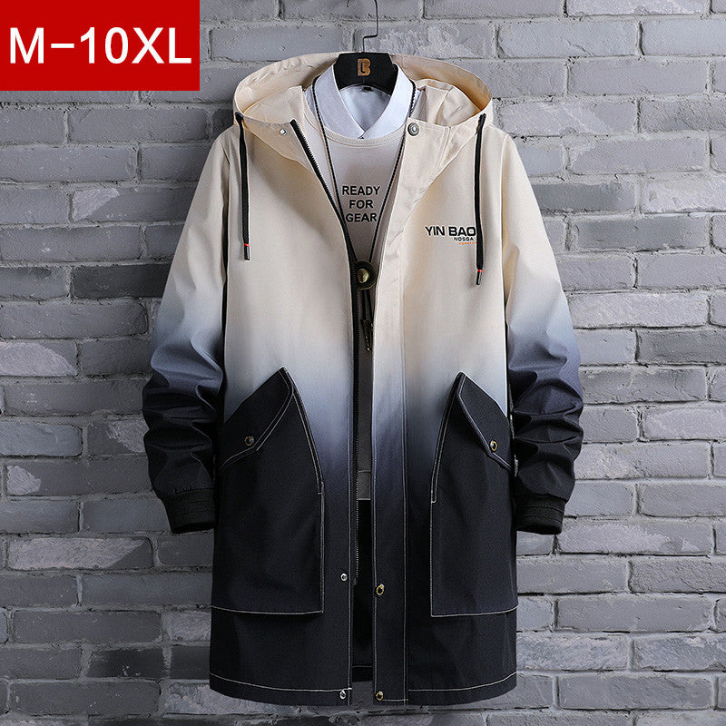 All-match Handsome Gown Plus Fat Plus Size Fat Gradient Jacket - bigtallfellastore