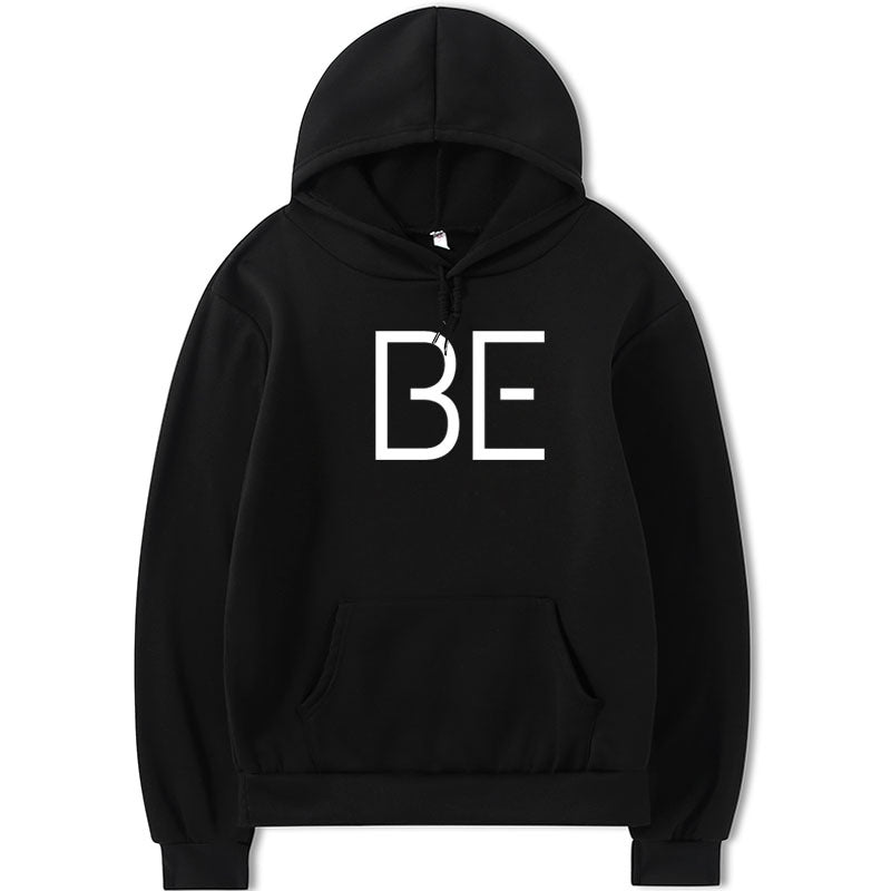 Printed Hoodie BE Letters Men And Women Plus Size Double Hood Sweater Women - bigtallfellastore