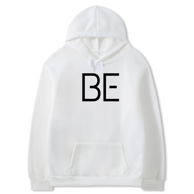 Printed Hoodie BE Letters Men And Women Plus Size Double Hood Sweater Women - bigtallfellastore