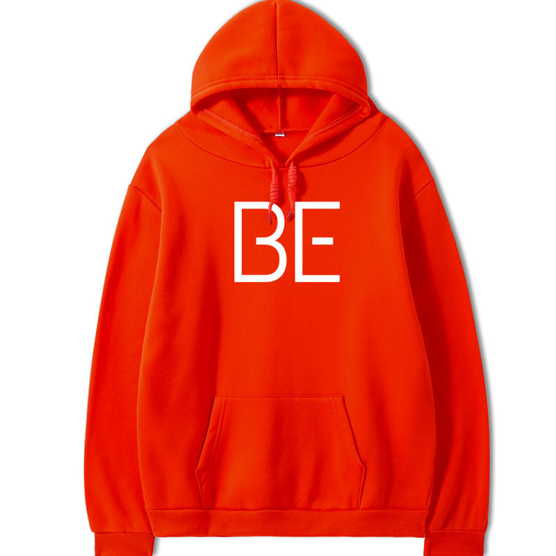 Printed Hoodie BE Letters Men And Women Plus Size Double Hood Sweater Women - bigtallfellastore