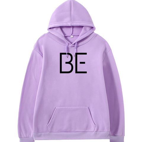 Printed Hoodie BE Letters Men And Women Plus Size Double Hood Sweater Women - bigtallfellastore