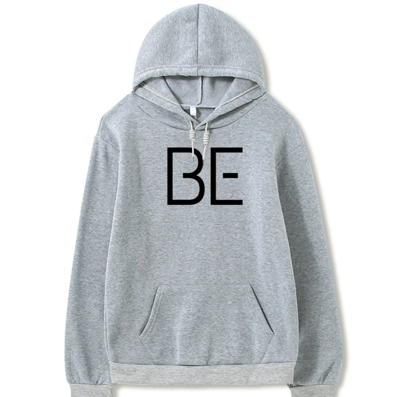 Printed Hoodie BE Letters Men And Women Plus Size Double Hood Sweater Women - bigtallfellastore