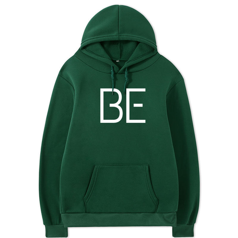 Printed Hoodie BE Letters Men And Women Plus Size Double Hood Sweater Women - bigtallfellastore